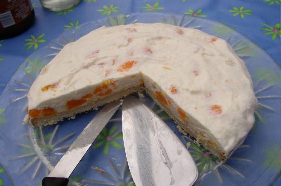 Quark-Sahne-Torte mit Mandarinen