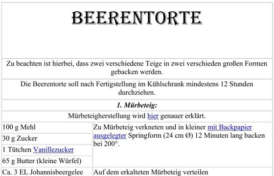 Rezept-Beerentorte